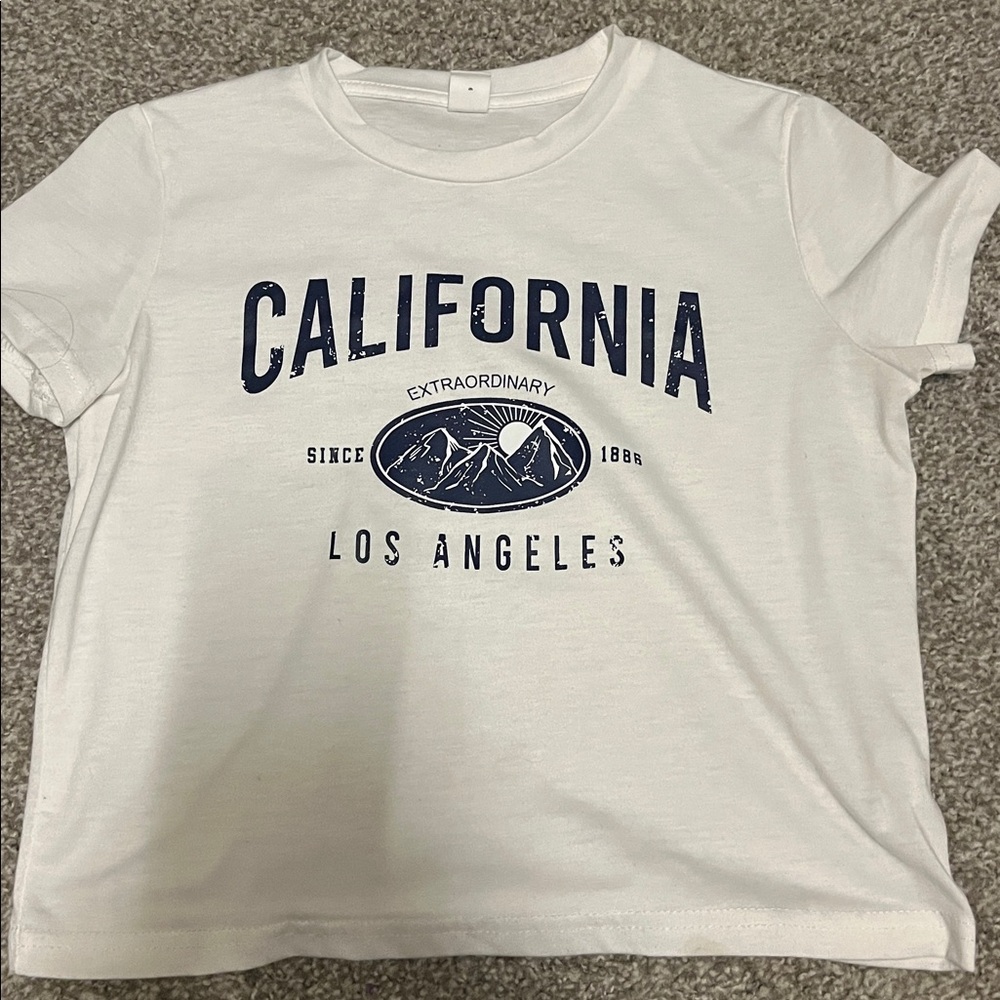 White T-Shirt with California Print